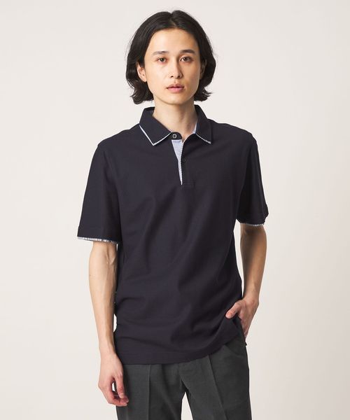 A DAY IN THE LIFE/ダブルカラー ハニカム ポロシャツ＜A DAY IN THE LIFE＞/ポロシャツ