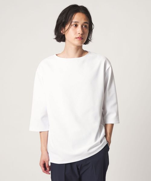 A DAY IN THE LIFE/リップル ボートネック 6分袖カットソー＜A DAY IN THE LIFE＞/Tシャツ / カットソー