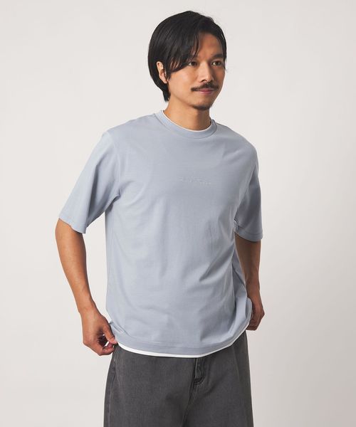 A DAY IN THE LIFE/ポンチ エンブロイダリー フェイクレイヤード カットソー―接触冷感―＜A DAY IN THE LIFE＞/Tシャツ / カットソー