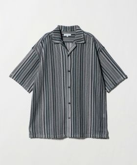 A DAY IN THE LIFE/レース ストライプ オープンカラー シャツ＜A DAY IN THE LIFE＞/シャツ / ブラウス