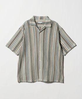 A DAY IN THE LIFE/レース ストライプ オープンカラー シャツ＜A DAY IN THE LIFE＞/シャツ / ブラウス