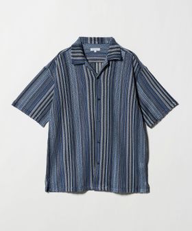 A DAY IN THE LIFE/レース ストライプ オープンカラー シャツ＜A DAY IN THE LIFE＞/シャツ / ブラウス