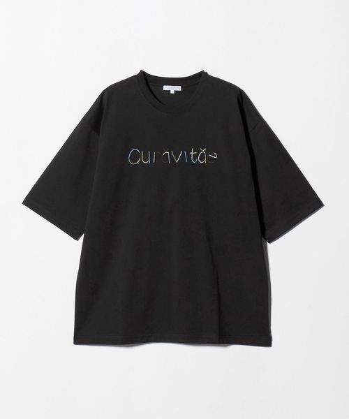 A DAY IN THE LIFE/カラー エンブロイダリー ロゴ ワイドカットソー＜A DAY IN THE LIFE＞/Tシャツ / カットソー