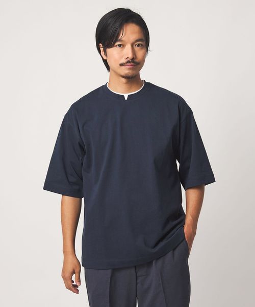 A DAY IN THE LIFE/スリットネック ワイドカットソー＜A DAY IN THE LIFE＞/Tシャツ / カットソー