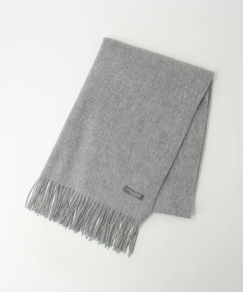 ◆美品◆UNITED ARROWS ソリッド　カシミヤ ストール　ホワイトグレー ソリッド カシミヤ ストール