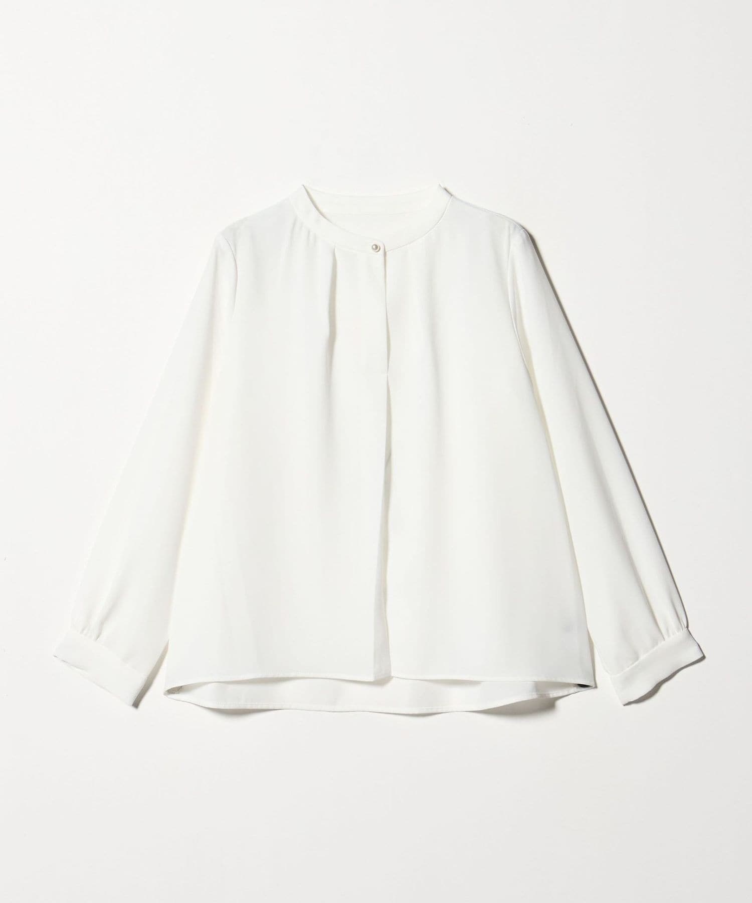 green label relaxing フェイクパールボタン9分袖 ブラウス UNITED ARROWS LTD. OUTLET｜ドビー フェイクパールボタン 9分袖