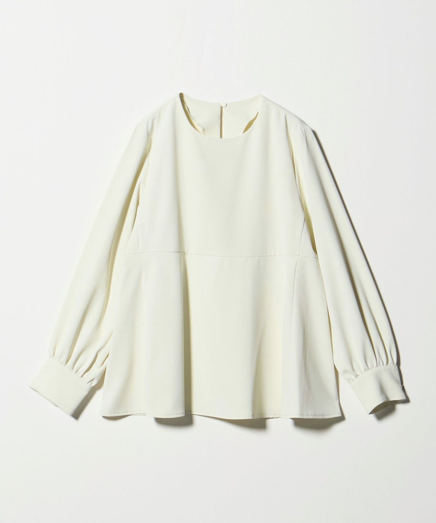 美品 ユナイテッドアローズ　メルルボタン ペプラムステッチ ブラウス 2023AW 3万 ユナイテッドアローズ メルルボタンペプラムステッチ