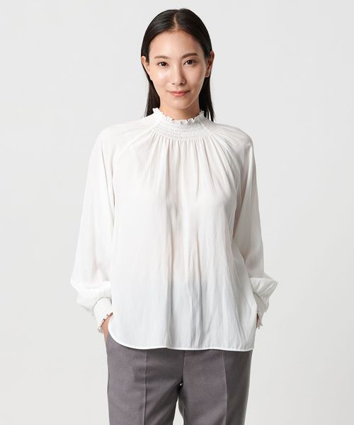 A DAY IN THE LIFE/シャーリング ハイネックブラウス  ＜A DAY IN THE LIFE＞/シャツ / ブラウス