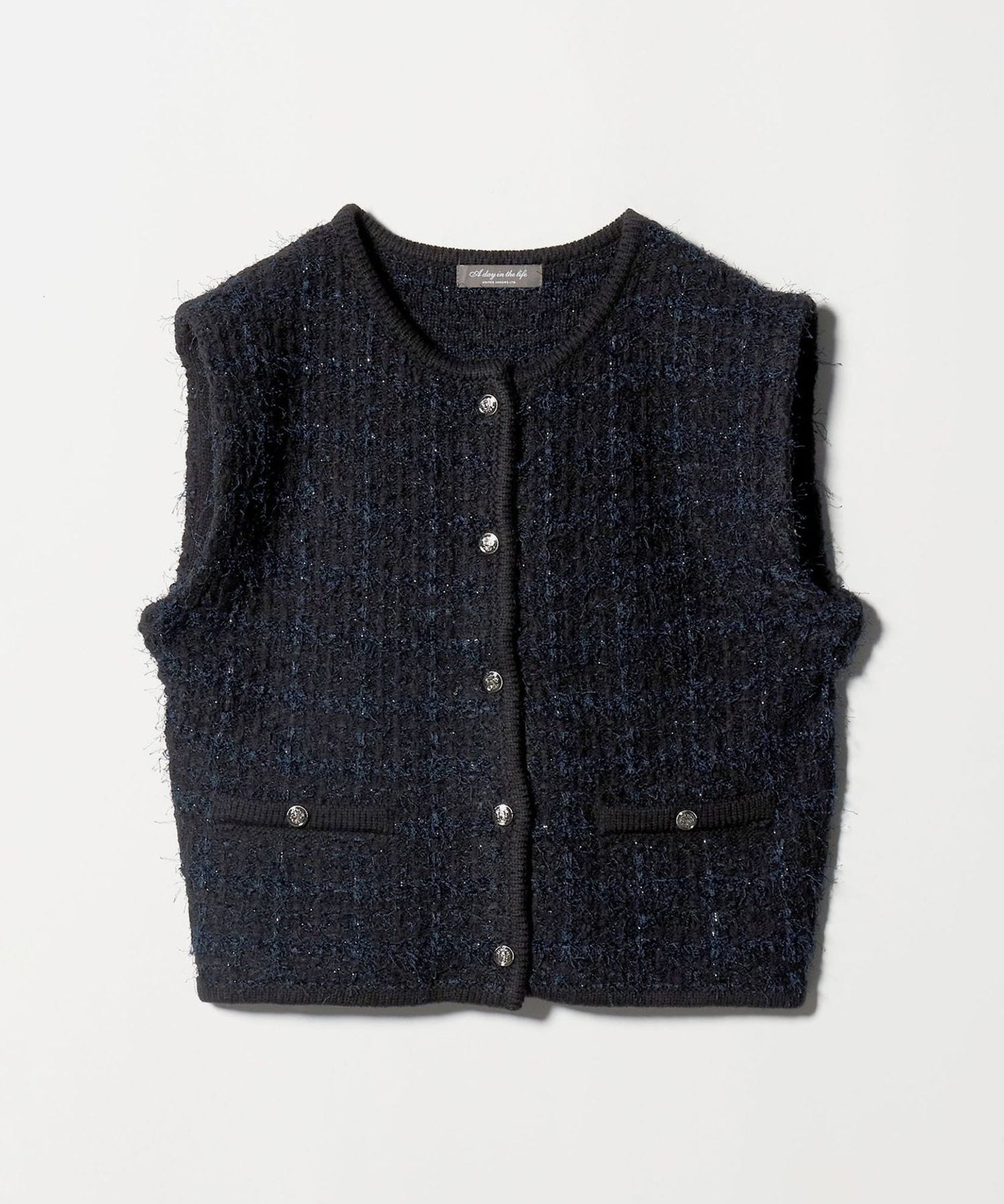 Admiral] アドミラル ベスト モノグラムジャカード ライトクルーニット