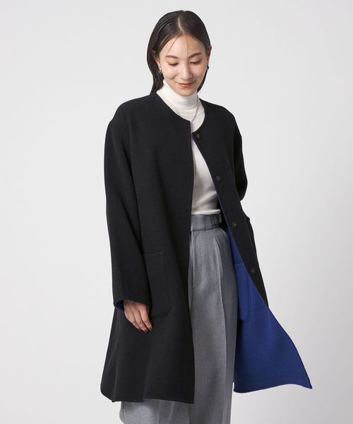 A DAY IN THE LIFE/リバーシブル Aラインコート ＜A DAY IN THE LIFE＞/ノーカラーコート