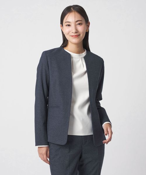 A DAY IN THE LIFE/ドビー キーネックジャケット ‐ウォッシャブル・セットアップ対応‐＜A DAY IN THE LIFE＞/セットアップ ジャケット