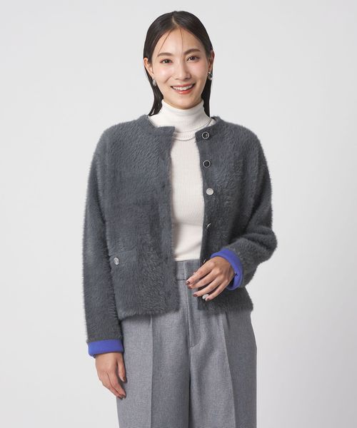 A DAY IN THE LIFE/ダブルフェイス フェザー カーディガンジャケット ＜A DAY IN THE LIFE＞/カーディガン / ボレロ