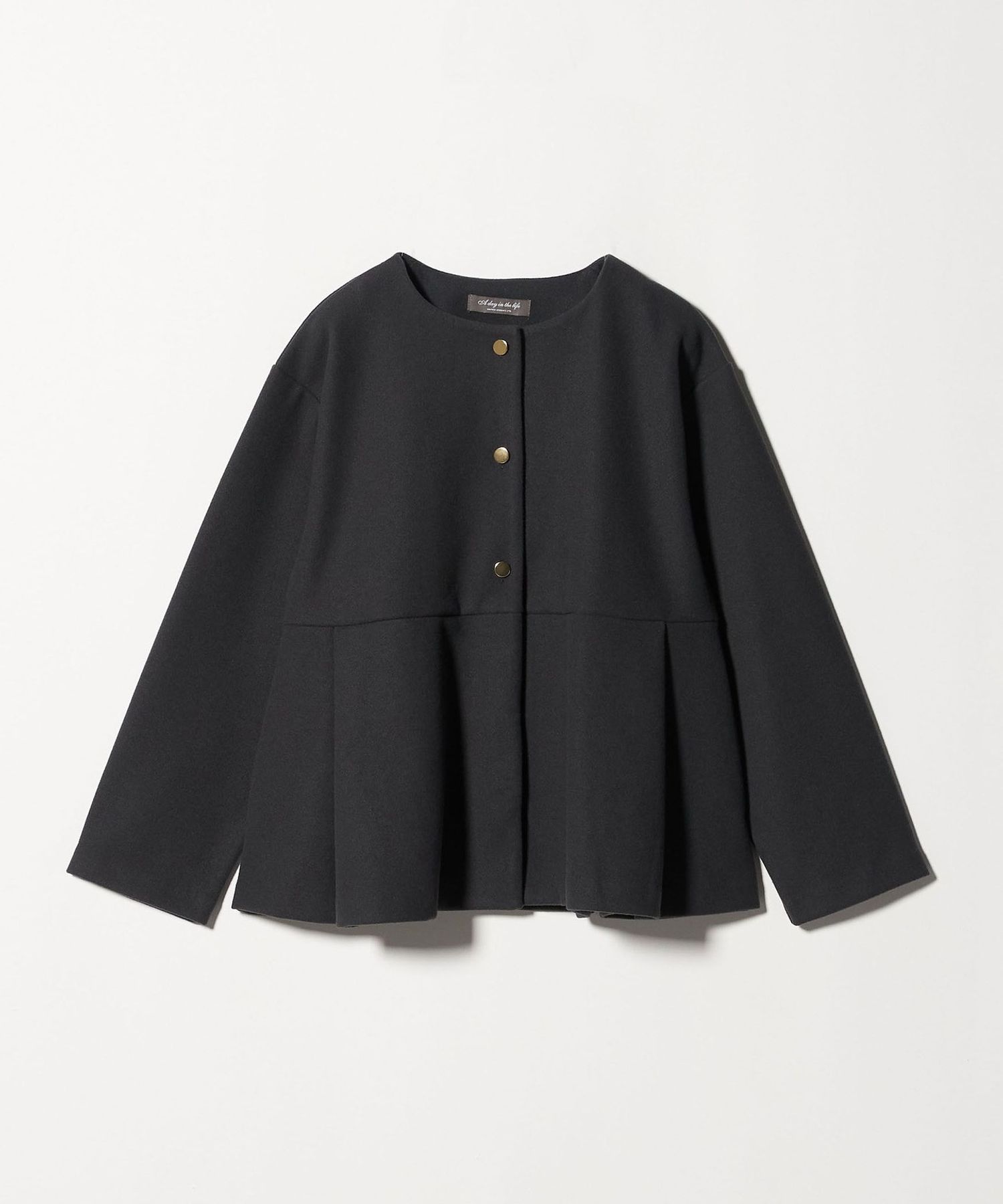 ニットメルトン ペプラム ショートコート ＜A DAY IN THE LIFE＞