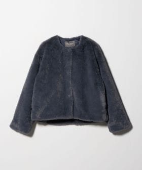 A DAY IN THE LIFE/フェイクファー ノーカラーブルゾン ＜A DAY IN THE LIFE＞/ノーカラーコート