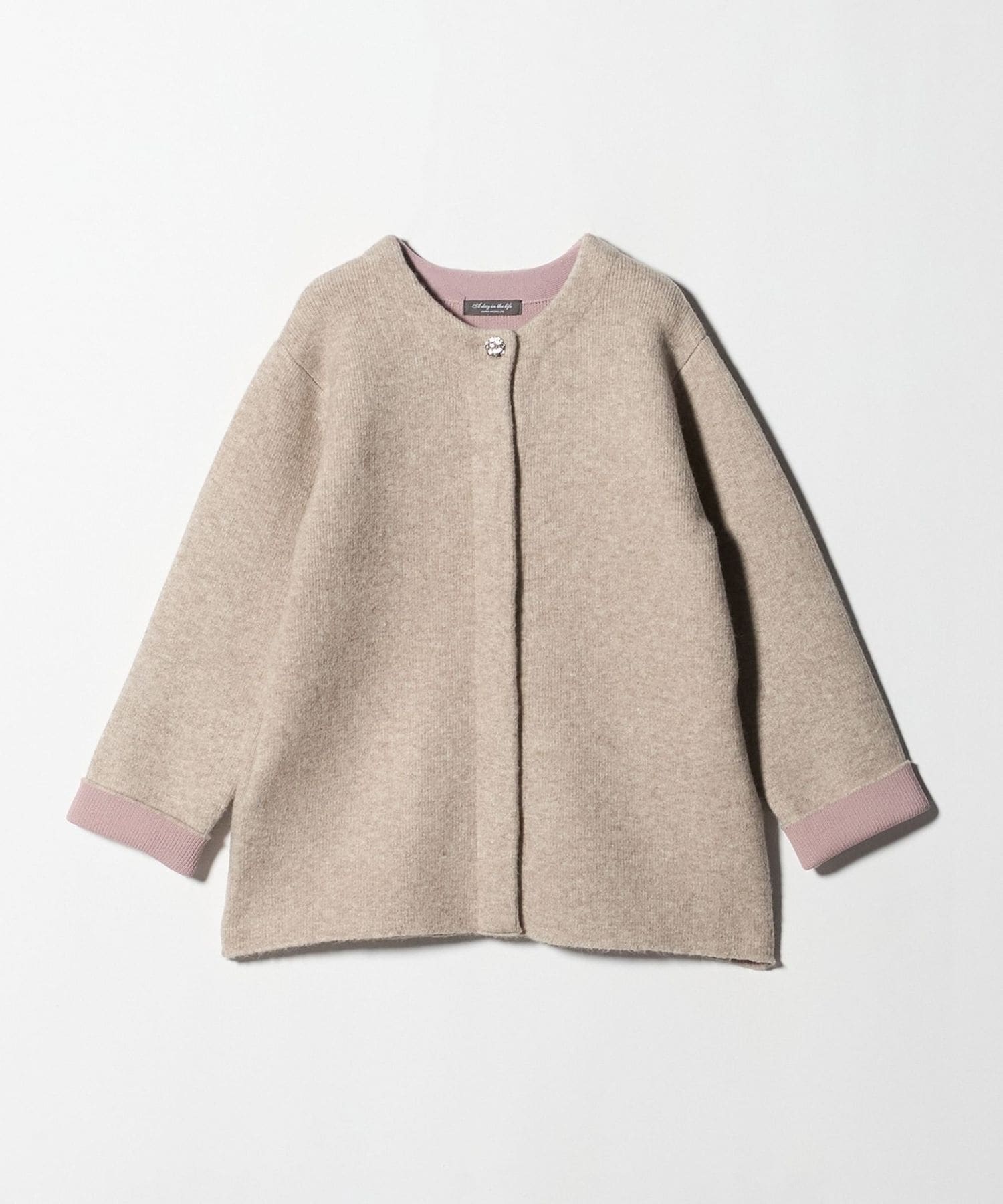 ダブルフェイス ニット ショートコート ＜A DAY IN THE LIFE＞