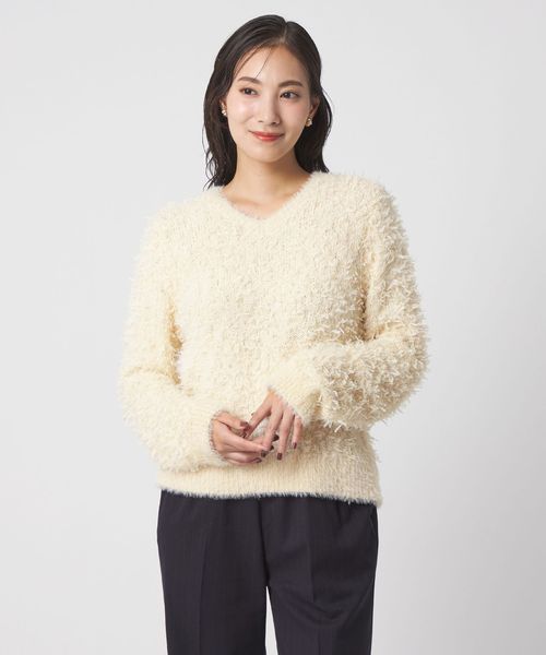 A DAY IN THE LIFE/フェザー×チュール Vネックニット ＜A DAY IN THE LIFE＞/ニット / セーター