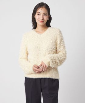 A DAY IN THE LIFE/フェザー×チュール Vネックニット ＜A DAY IN THE LIFE＞/ニット / セーター