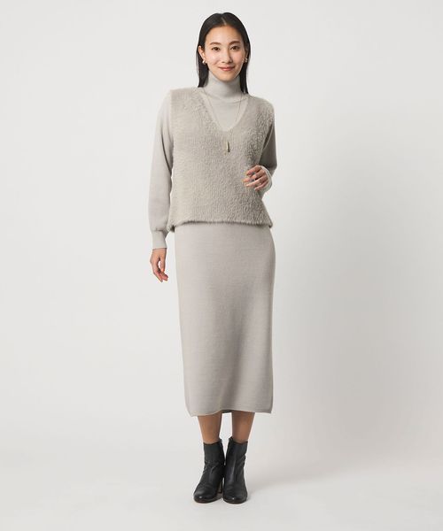 A DAY IN THE LIFE/フェザーベスト＋ハイネックワンピース ＜A DAY IN THE LIFE＞/ワンピース