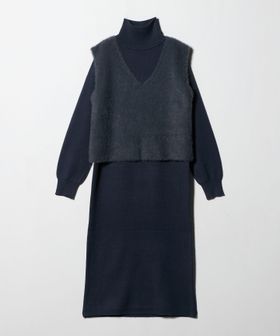 A DAY IN THE LIFE/フェザーベスト+ハイネックワンピース <A DAY IN THE LIFE>/ワンピース