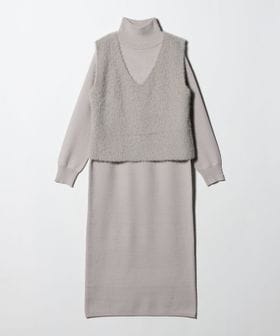 A DAY IN THE LIFE/フェザーベスト＋ハイネックワンピース ＜A DAY IN THE LIFE＞/ワンピース