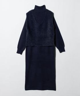 A DAY IN THE LIFE/フェザーベスト＋ハイネックワンピース ＜A DAY IN THE LIFE＞/ワンピース