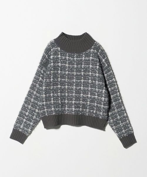 A DAY IN THE LIFE/フェザー×テープヤーン ツイードライク ハイネックニット ＜A DAY IN THE LIFE＞/ニット / セーター