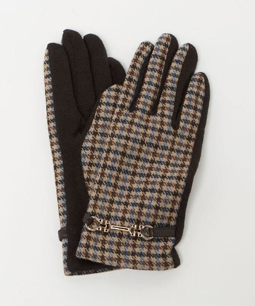 A DAY IN THE LIFE/チェックジャージー グローブ 手袋 ブラウン ＜A DAY IN THE LIFE＞/グローブ / 手袋