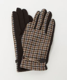 A DAY IN THE LIFE/チェックジャージー グローブ 手袋 ブラウン ＜A DAY IN THE LIFE＞/グローブ / 手袋