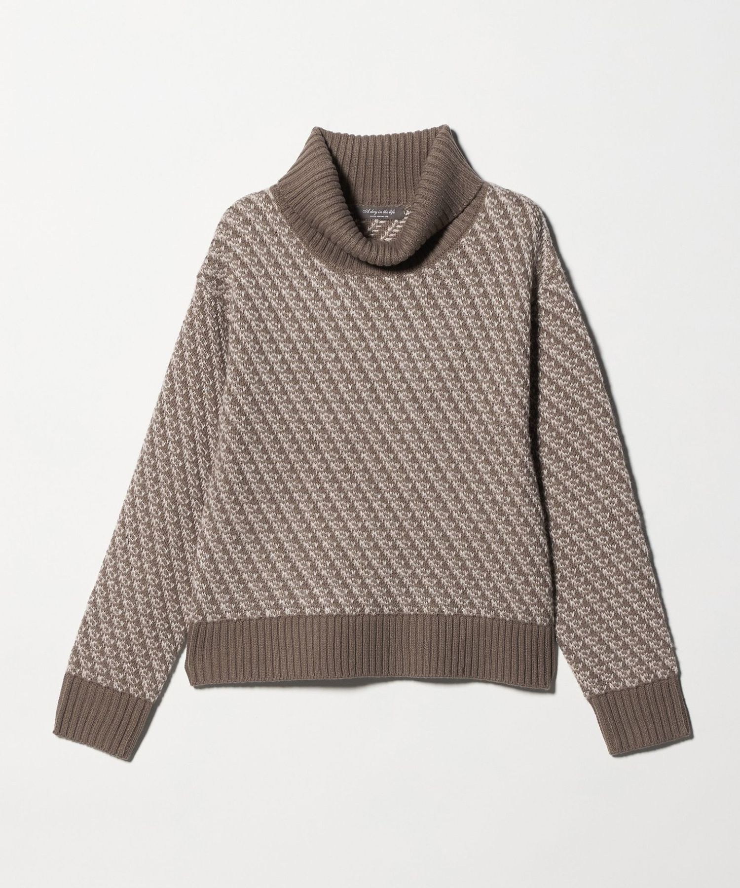 ☆新品☆TSUHARU 　タートルジャカードニット⭐モカ ☆新品☆TSUHARU タートルジャカードニット⭐モカ 【公式通販】