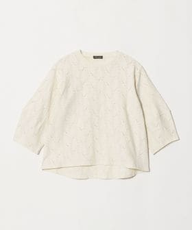 A DAY IN THE LIFE/リーフジャガード ランタンスリーブ 7分袖＜A DAY IN THE LIFE＞/Tシャツ / カットソー