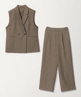 A DAY IN THE LIFE/カルゼ テーラードベスト＋ワイドパンツ ‐セットアイテム・ウォッシャブル‐＜A DAY IN THE LIFE＞/その他ジャケット / スーツ / セットアップ