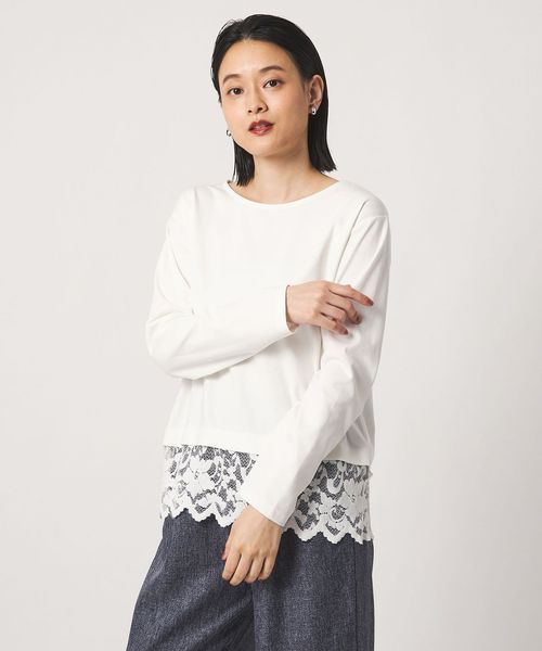A DAY IN THE LIFE/ポンチ×レース レイヤードカットソー ＜A DAY IN THE LIFE＞/Tシャツ / カットソー