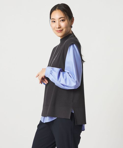 A DAY IN THE LIFE/カタアゼ ハイネックベスト＋シャツ ‐ウォッシャブル‐＜A DAY IN THE LIFE＞/ベスト