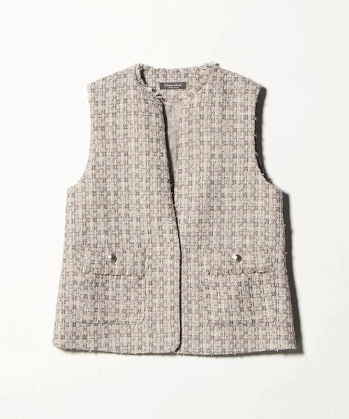 A DAY IN THE LIFE/ミックスツイード キーネックベスト ＜A DAY IN THE LIFE＞/ベスト