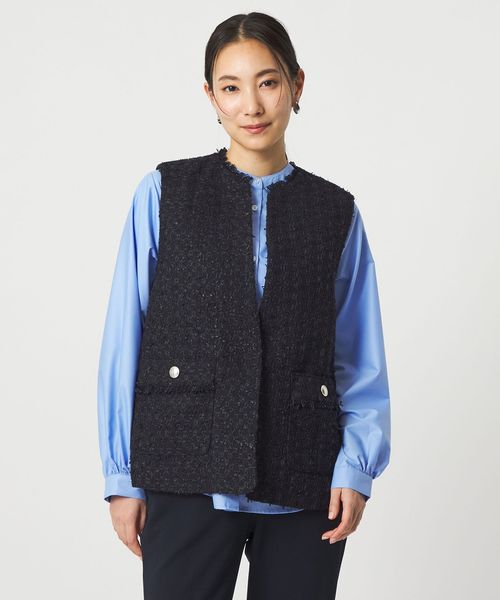 A DAY IN THE LIFE/ミックスツイード キーネックベスト ＜A DAY IN THE LIFE＞/ベスト
