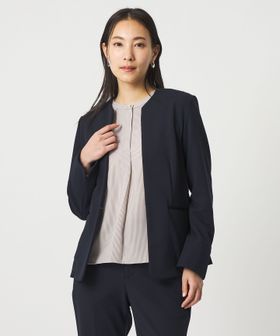 A DAY IN THE LIFE/カットジョーゼット キーネックジャケット ‐ウォッシャブル・セットアップ対応‐＜A DAY IN THE LIFE＞/セットアップ ジャケット