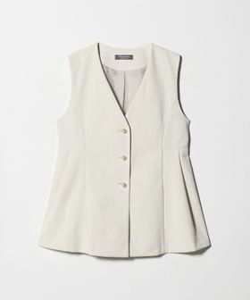 A DAY IN THE LIFE/ダブルニット ペプラムベスト ‐セットアップ対応・ウォッシャブル‐＜A DAY IN THE LIFE＞/ベスト