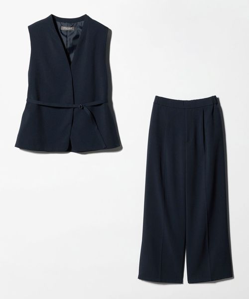 A DAY IN THE LIFE/ベルトベスト＋ワイドパンツ ‐ウォッシャブル‐＜A DAY IN THE LIFE＞/スーツ / セットアップ