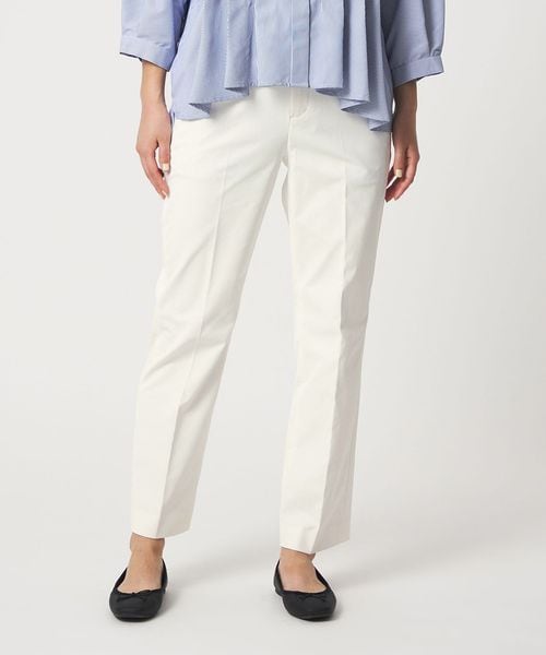 A DAY IN THE LIFE/ツイル ストレートパンツ ホワイト ‐ウォッシャブル‐＜A DAY IN THE LIFE＞/スラックス