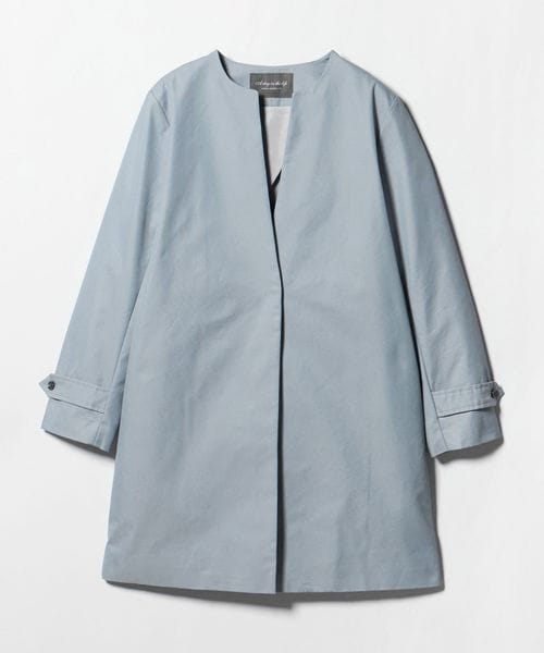 A DAY IN THE LIFE/ツイル キーネックコート ＜A DAY IN THE LIFE＞/ノーカラーコート