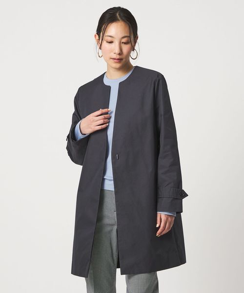 A DAY IN THE LIFE/ツイル キーネックコート ＜A DAY IN THE LIFE＞/ノーカラーコート