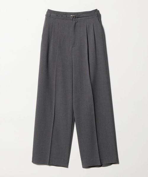 A DAY IN THE LIFE/ツイル ベルテッド 2プリーツワイドパンツ ‐ウォッシャブル‐＜A DAY IN THE LIFE＞/スラックス