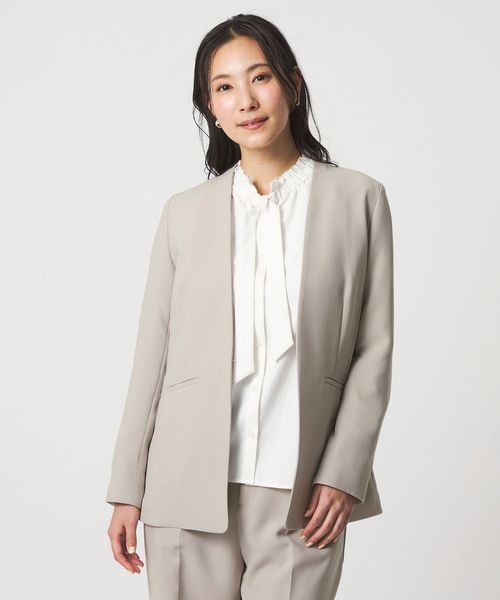 A DAY IN THE LIFE/コンフォート ダブルクロス Vネックジャケット ‐セットアップ対応・ウォッシャブル‐ ＜A DAY IN THE LIFE＞/セットアップ ジャケット