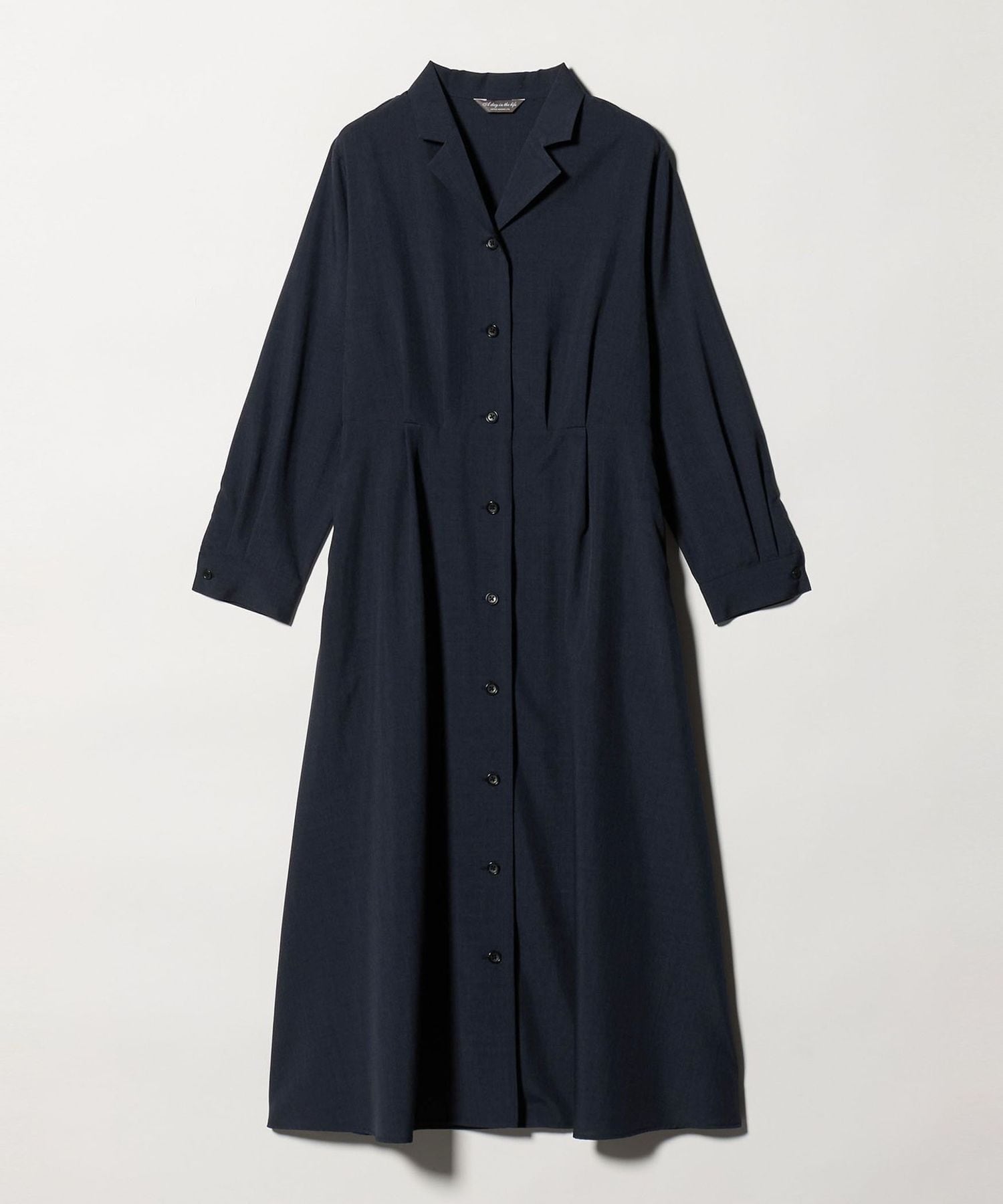 オープンカラー シャツワンピース ‐ウォッシャブル‐＜A DAY IN THE LIFE＞