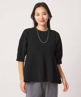 A DAY IN THE LIFE/アゼ ペプラムニット 6分袖 ‐ウォッシャブル‐＜A DAY IN THE LIFE＞/ニット / セーター