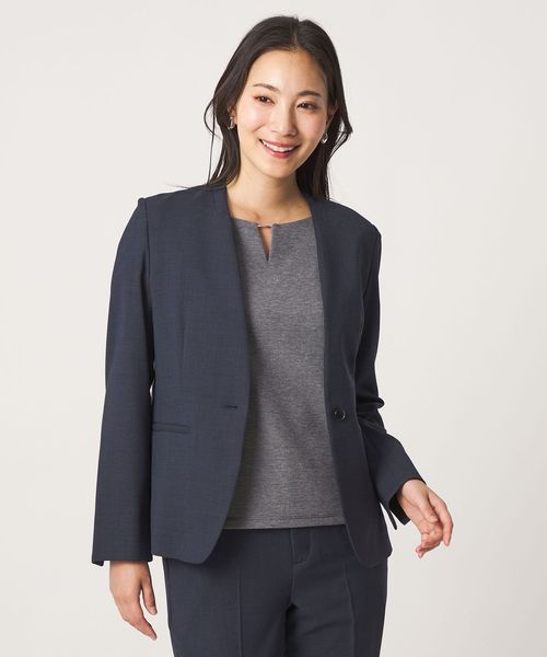 A DAY IN THE LIFE/リネンライクドビー Vネックジャケット ‐セットアップ対応・マシンウォッシャブル‐＜A DAY IN THE LIFE＞/セットアップ ジャケット