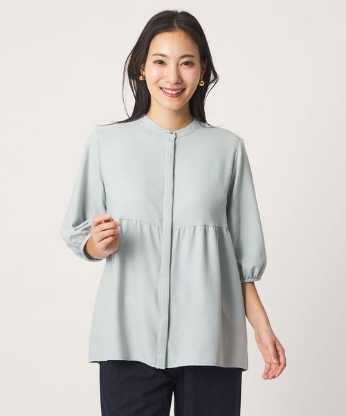 A DAY IN THE LIFE/ペプラム バンドカラーブラウス 6分袖 ＜A DAY IN THE LIFE＞/シャツ / ブラウス