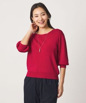 A DAY IN THE LIFE/フルニードル パフスリーブニット 5分袖 ‐ウォッシャブル‐＜A DAY IN THE LIFE＞/ニット / セーター