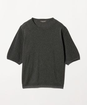 A DAY IN THE LIFE/メッシュコンビ ショートスリーブニット ‐ウォッシャブル‐＜A DAY IN THE LIFE＞/ニット / セーター