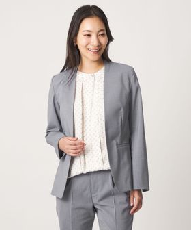 A DAY IN THE LIFE/ライトツイル Vネックジャケット ‐セットアップ対応・マシンウォッシャブル‐＜A DAY IN THE LIFE＞/セットアップ ジャケット